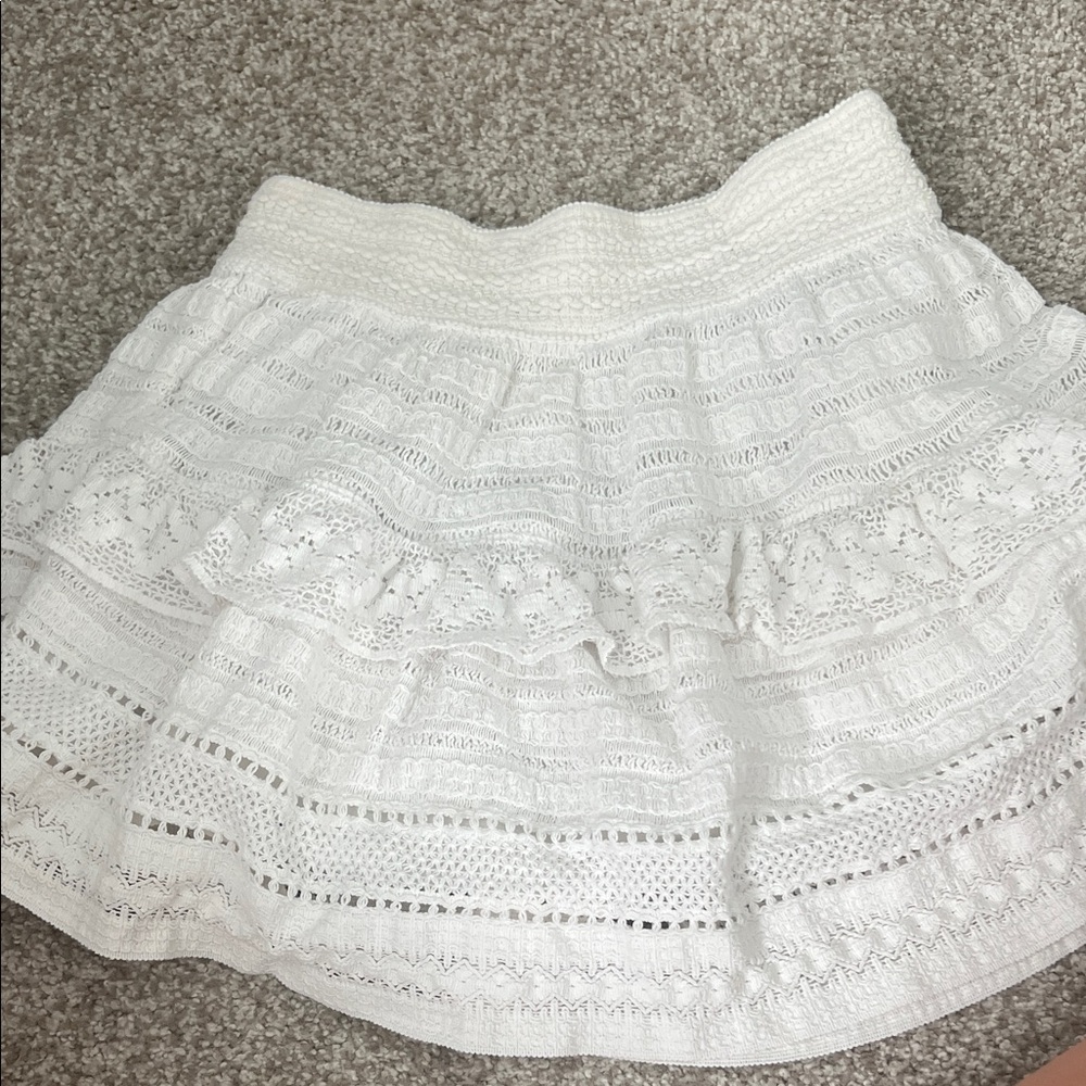 Aerie White Lace Mini Skirt